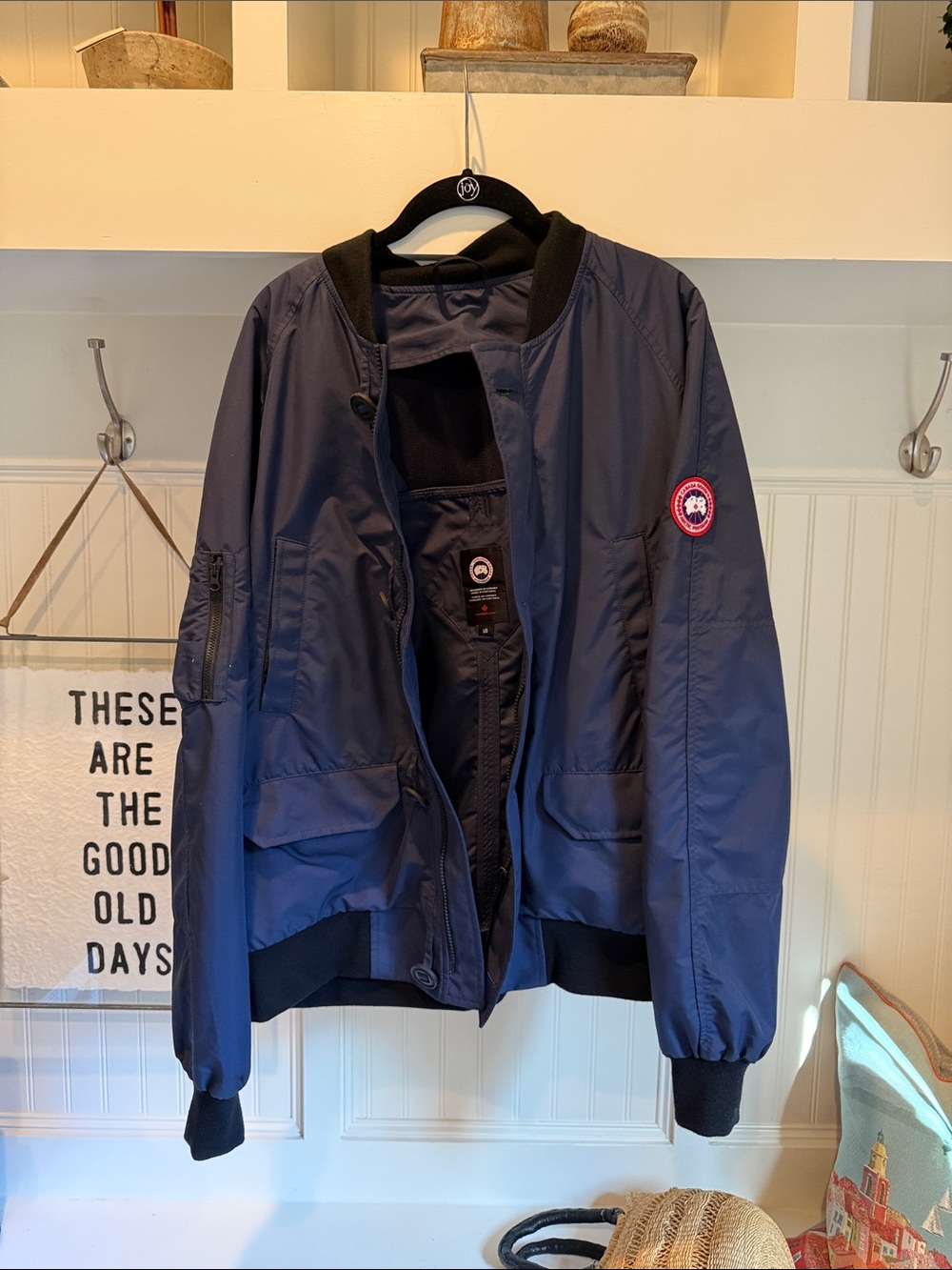 Canada Goose Navy Blue Bomber Jacket Large